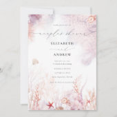 Wasserfarbe unter der Meeresdusche Einladung (Vorderseite)