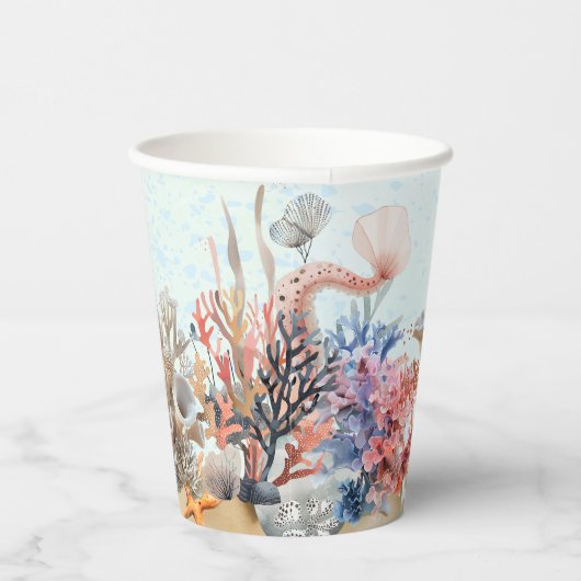 Wasserfarbe unter der wasserneutralen Babydusche Pappbecher (Rechts)