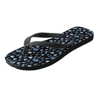 Wasserfarbe unter Meeresmuster Badesandalen