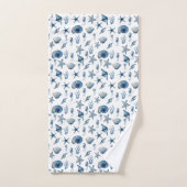 Wasserfarbe unter Meeresmuster Badhandtuch Set (Handtuch)