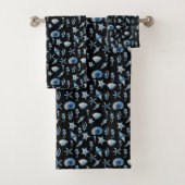 Wasserfarbe unter Meeresmuster Badhandtuch Set (Insitu)