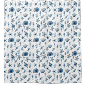 Wasserfarbe unter Meeresmuster Duschvorhang (Vorderseite)