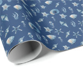 Wasserfarbe unter Meeresmuster Geschenkpapier (Rolleneckpunkt)