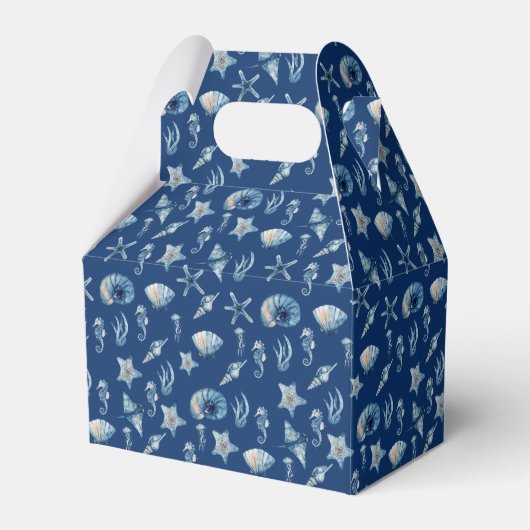 Wasserfarbe unter Meeresmuster Geschenkschachtel (Vorderseite)