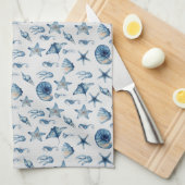 Wasserfarbe unter Meeresmuster Geschirrtuch (Viertel Falte)