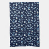 Wasserfarbe unter Meeresmuster Geschirrtuch (Vertikal)