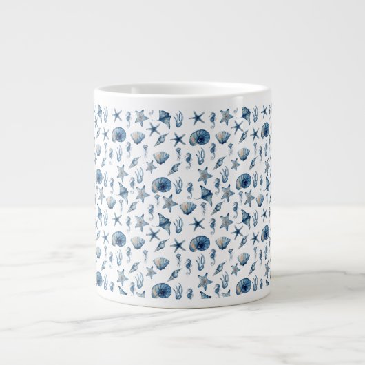 Wasserfarbe unter Meeresmuster Jumbo-Tasse (Vorderseite)