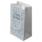 Wasserfarbe unter Meeresmuster Kleine Geschenktüte (Vorderseite Schrägansicht)