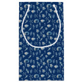 Wasserfarbe unter Meeresmuster Kleine Geschenktüte (Rückseite)