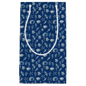 Wasserfarbe unter Meeresmuster Kleine Geschenktüte (Vorderseite)