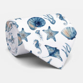 Wasserfarbe unter Meeresmuster Krawatte (Gerollt)