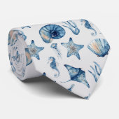 Wasserfarbe unter Meeresmuster Krawatte (Gerollt)