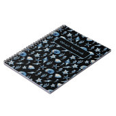 Wasserfarbe unter Meeresmuster Notizblock (Linke Seite)