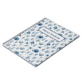 Wasserfarbe unter Meeresmuster Notizblock (Linke Seite)