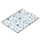 Wasserfarbe unter Meeresmuster Notizblock (Linke Seite)