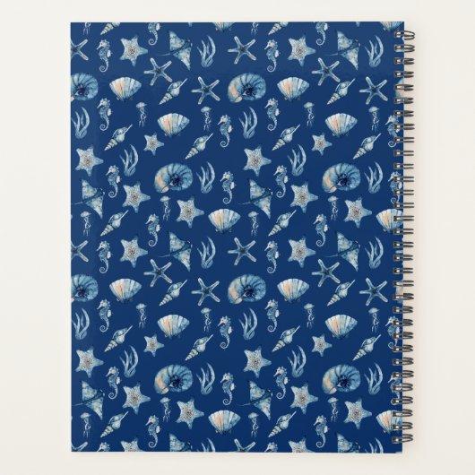 Wasserfarbe unter Meeresmuster Planer (Rückseite)