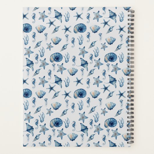 Wasserfarbe unter Meeresmuster Planer (Rückseite)