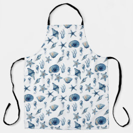 Wasserfarbe unter Meeresmuster Schürze