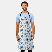 Wasserfarbe unter Meeresmuster Schürze (Getragen)