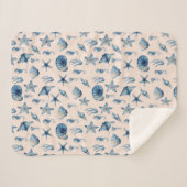 Wasserfarbe unter Meeresmuster Sherpadecke (Vorderseite (Horizontal))