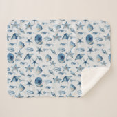 Wasserfarbe unter Meeresmuster Sherpadecke (Vorderseite (Horizontal))