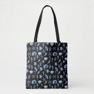 Wasserfarbe unter Meeresmuster Tasche