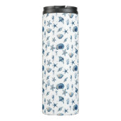 Wasserfarbe unter Meeresmuster Thermosbecher (Rückseite)