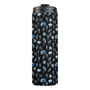 Wasserfarbe unter Meeresmuster Thermosbecher