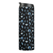 Wasserfarbe unter Meeresmuster Thermosbecher (Nach rechts gedreht)