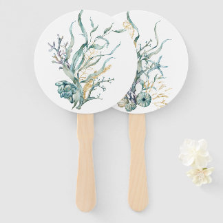 Wasserfarbe unter Meeresquallen Handfans Fächer