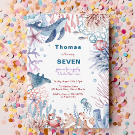 Wasserfarbe unterhalb des Kindergeburtstags Einladung