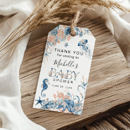 Wasserfarbe Unterseeische Babydusche Vielen Dank Geschenkanhänger