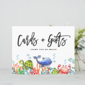 Wasserfarbe Unterseekarten und Geschenkzeichen (Stehend Vorderseite)