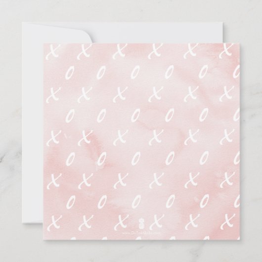 Wasserfarbe Valentine Theme Kinderdusche (Rückseite)