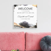 Wasserfarbe Vanessa Schwarz-Weiß-Canvas Print Leinwanddruck (Insitu (Wohnzimmer))