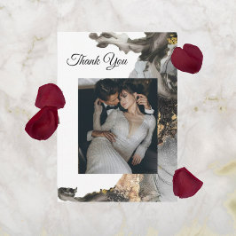 Wasserfarbe Vanessa Schwarz-Weiß Dankeskarten Dankeskarte