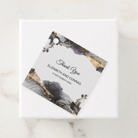 Wasserfarbe Vanessa Schwarz-Weiß Geschenkanhänger (Beispiel)