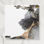 Wasserfarbe Vanessa Schwarz-Weiß Geschenkanhänger (Rückseite)