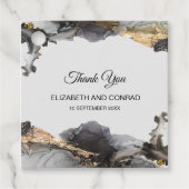 Wasserfarbe Vanessa Schwarz-Weiß Geschenkanhänger (Vorderseite)