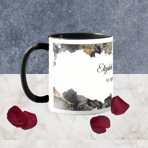 Wasserfarbe Vanessa Schwarz-Weiß-Tasse Tasse