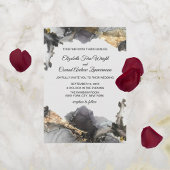 Wasserfarbe Vanessa Schwarz, Weiß und Funkelnd Gol Einladung