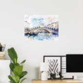 Wasserfarbe Venedig, Italien Poster (Heimbüro)