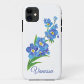 Wasserfarbe Vergessen-ich-nicht-Blume-Individuelle Case-Mate iPhone Hülle (Rückseite)