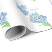 Wasserfarbe Vergessen Sie nicht Blume Hübsch blaue Geschenkpapier (Rolleneckpunkt)
