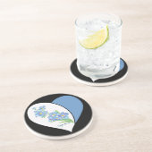 Wasserfarbe Vergiss mir nicht Blume Sandstein Untersetzer (Seite)