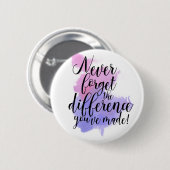 Wasserfarbe Vergiss nie die Differenzrente Button (Vorne & Hinten)