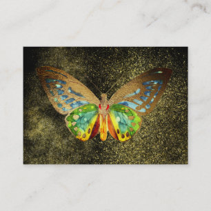 ** Wasserfarbe Vergoldeter Gold Schmetterling Gold Visitenkarte
