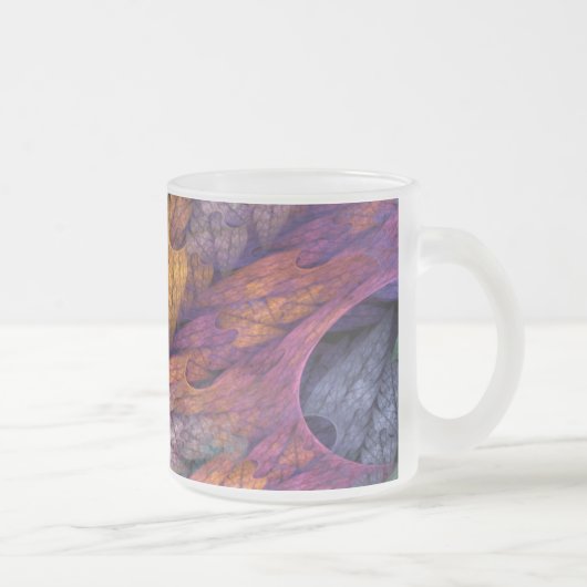 "Wasserfarbe verlässt" mattierte GlasTasse Mattglastasse (Rechts)