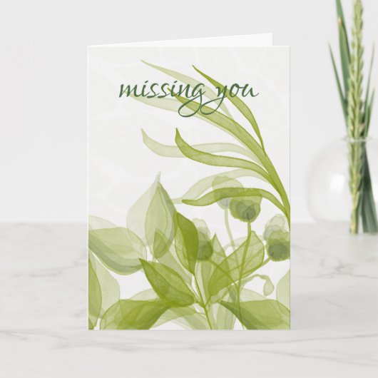 Wasserfarbe Vermisst Karte (Vorderseite)