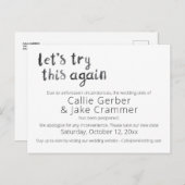 Wasserfarbe Versuch wieder Hochzeit Postkarte vers (Vorne/Hinten)